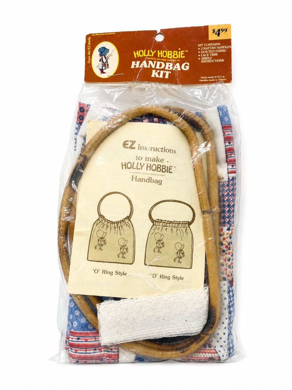 Holly Hobbie Handbag Kit - Red, Blue, White Patchwork